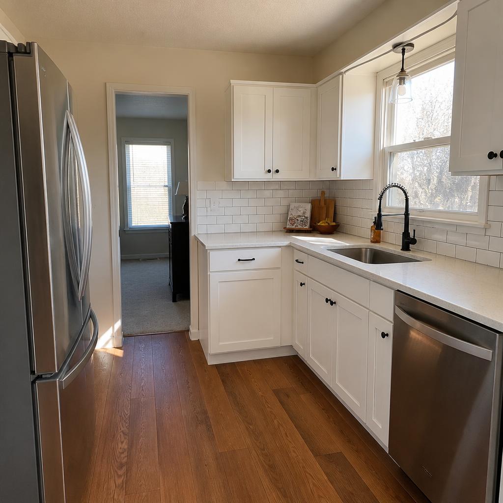 Clean kitchen after deep cleaning